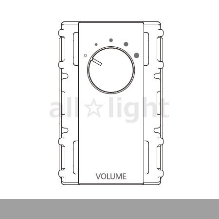 神保電器　ＮＫシリーズ　コンポスイッチシステム　埋込音量調整器　適合出力容量0.5-60W（100系システム）　0.2-30W（70系システム）　ソリッドグレー　NKART60SG ※受注生産品
