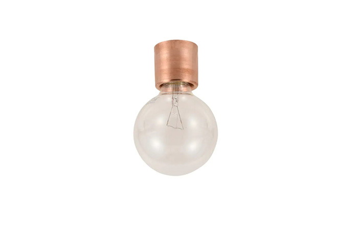 ＳＷＡＮ　BULB LIGHT RAIL　レールソケット　配線ダクトレール用　ランプ付き　白熱クリアボール球　４０W　銅　ブロンズ　ADU165BR