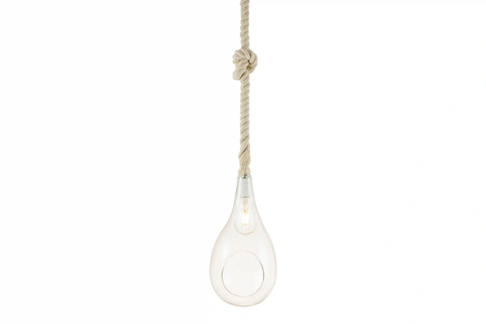ＳＷＡＮ　BOTANIC HANGING LIGHT　ペンダントライト　引掛シーリング　ガラス / コード：コットン　８００lm　２７００K　クリア　Mサイズ　APE021WH