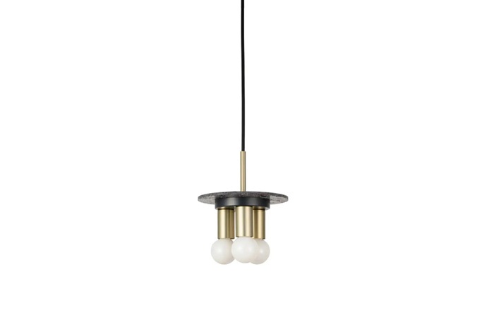 ＳＷＡＮ　MARBLE MOTIF PENDANT LIGHT　ペンダントライト　引掛シーリング　簡易取付　３灯タイプ　E１７　リフモ　ブラッキーグレー　APE073BGY