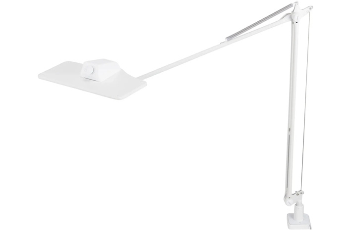ＳＷＡＮ　EXARM OLED　LEDデスクライト　クランプタイプ　ダイヤルスイッチ　無段階調光(0～100％)　ホワイト　１０W　２００lm　４０００K　LEX3100WH