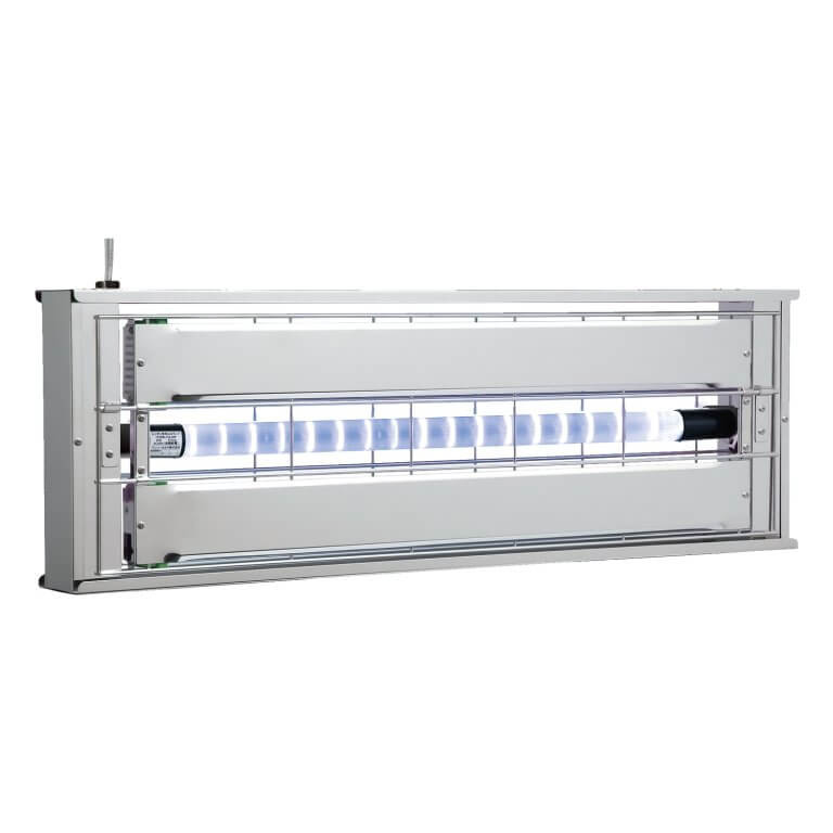 ベンハー　粘着式捕虫器(直管形LED捕虫器)　ムシポン　飛散防止形　LT20BL/16-MP-P&times;1灯　吊下型　片面誘引型　片面目隠し　MPL2000PDXA｜オールライト