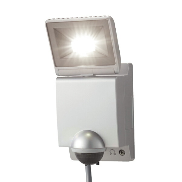 隼演芸会 LEDセンサライト 100V 3型 しろがね色 明かり色:白熱電球色 吊りひも:61820000 HIAD04S 防犯センサー-防犯関連グッズ-日用品雑貨・文房具・手芸