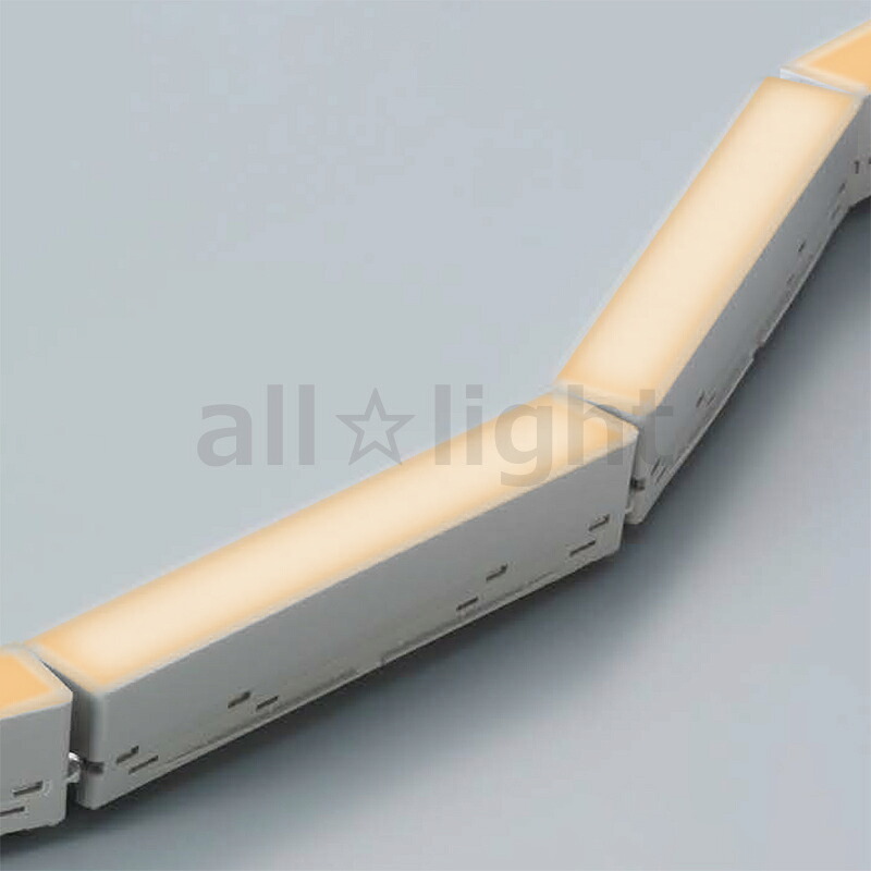 ＤＮライティング　チェーンLEDモジュール　CHC-LED F　電源装置別売　ワイド配光タイプ　磁石付　500mm（5ユニット）　電球色（2800K）　CHCLED500L28FMG ※受注生産品｜オールライト