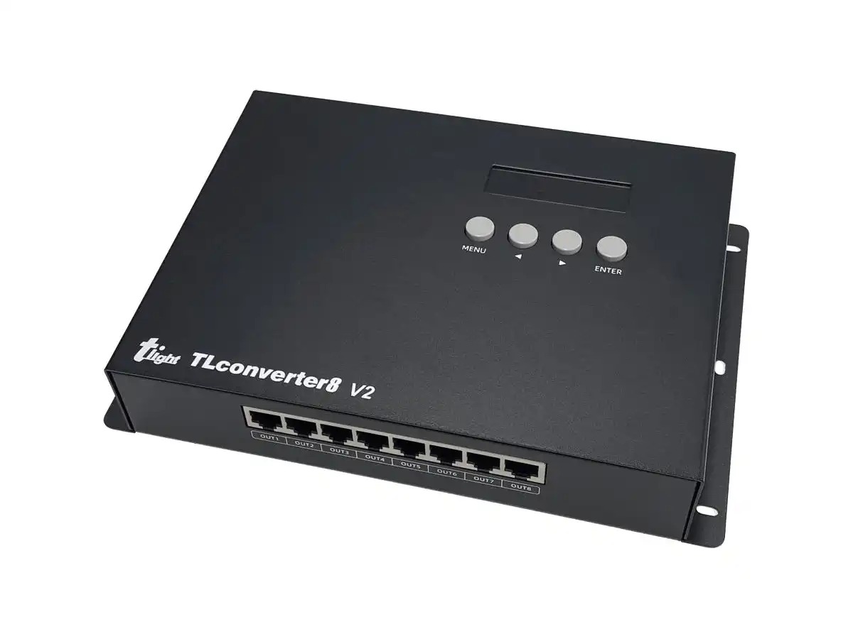 トライト フルカラー照明適合コントローラー TLconverter 8v2(Ethernet(Artnet)受信及び変換器) 電源コネクター付属 ※電源別売 TLTFXCON81|オールライト