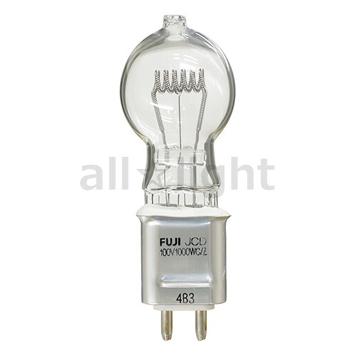 冨士電球 ハロゲン電球 JCD 光学用ダブルコイルタイプ G9.5口金 100V 1000W JCD100V1000WCZ|オールライト
