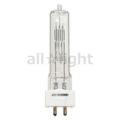 ＵＳＨＩＯ　スタジオ用ハロゲンランプ　ＪＣＳ　１１０Ｖ　５００Ｗ　ＧＹＸ９．５口金　JCS110V500WB1