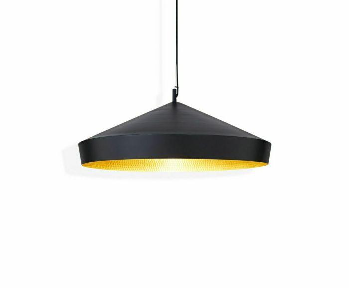 Ｔｏｍ Ｄｉｘｏｎ　トム・ディクソン　ペンダントライト　BEAT FLAT PENDANT LED（ビートフラットペンダントLED）　調光　天井直付　定格光束800lm　8.0W　3000K　黒（ブラック）　LED内蔵　BEATFLATPENDANTLEDBLACK
