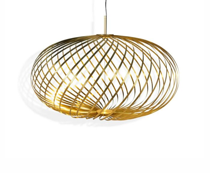 Ｔｏｍ Ｄｉｘｏｎ トム・ディクソン シャンデリヤともし火 SPRING MEDIUM PENDANT（スプリングミディアムペンダント） 調光 上昇限度直付 定格光束800ルーメン 8.0W 3000K 金管楽器（金管楽器） LED内蔵 SPRINGMEDIUMPENDANTBRASS
