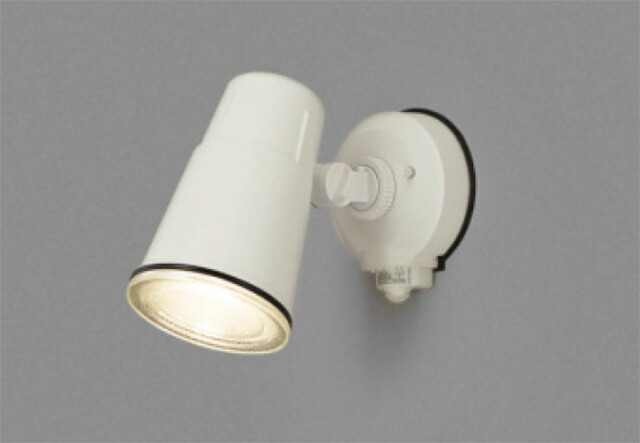 東芝　LEDアウトドアスポットライト　直付け用　ON/OFFセンサー　壁面専用　前面ガラス付き　一般電球形LED（E26）適合　白（ホワイト）　ランプ別売　LEDS88900YWM