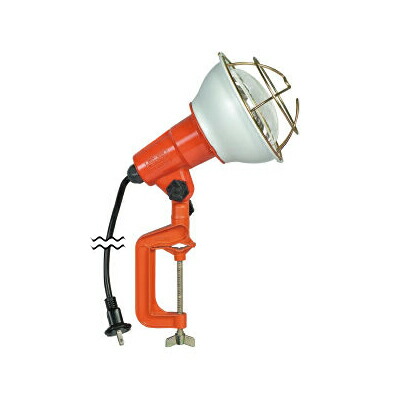 ＨＡＴＡＹＡ ＲＥ型御役目灯（投光照明器） 室外用 二眼レフ照明ランプ１８０Ｗ １１０Ｖ Ｅ２６口金用（照明ランプ付） 差し固める バイス付き添い人 雨合羽繋ぎ フキュートビプラグ付 電話線長さ５ｍ 本体色：橙（オレンジ色） RE205K