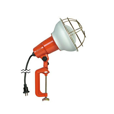 ＨＡＴＡＹＡ ＲＥ型御役目灯（投光照明器） 室外用 二眼レフ照明ランプ２７０Ｗ １１０Ｖ Ｅ３９口金用（照明ランプ付） 差し固める バイス付き添い人 雨合羽繋ぎ 電話線長さ５ｍ 本体色：橙（オレンジ色） RE305