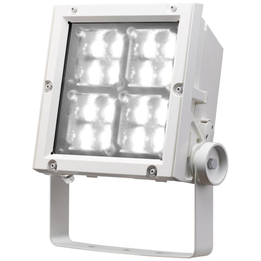 岩崎 LEDioc FLOOD NEO(レディオック フラッド ネオ) LED投光器 170クラス 広角タイプ 昼白色(5000K) 本体色:ホワイト LED一体形 屋外・屋内兼用 耐塩仕様 ECF17040WNSAN2W