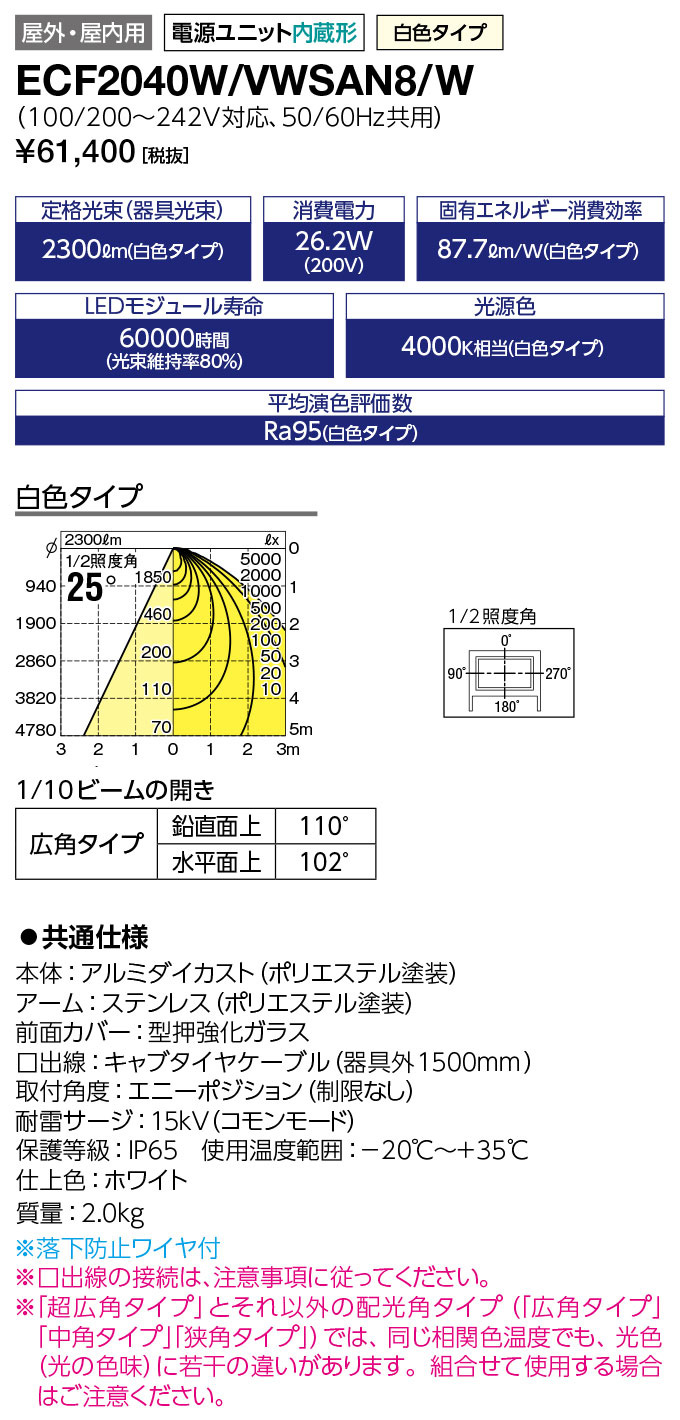 岩崎 レディオック フラッド ネオ 探照燈 身分 綺麗さ 広角タイプライタ 白妙 タイプ 本体色相 毛唐人 もの像 耐塩絵取る Ecf2040wvwsan8w Effie Europe Com