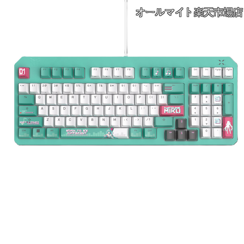 【貨物輸送無料】Gaming x 初音ミク～版/ASUS ゲーミングキーボード/TUF Gaming K3 Gen II Hatsune Miku Edition / 97キーレイアウト / 光学機械的RGB取り替えっこ/シリコンガスケットマウント/消音質問用紙 / IP57雨合羽 / 着脱能力のあるいの一番一皿/Aura Sync相応う/国内置き目