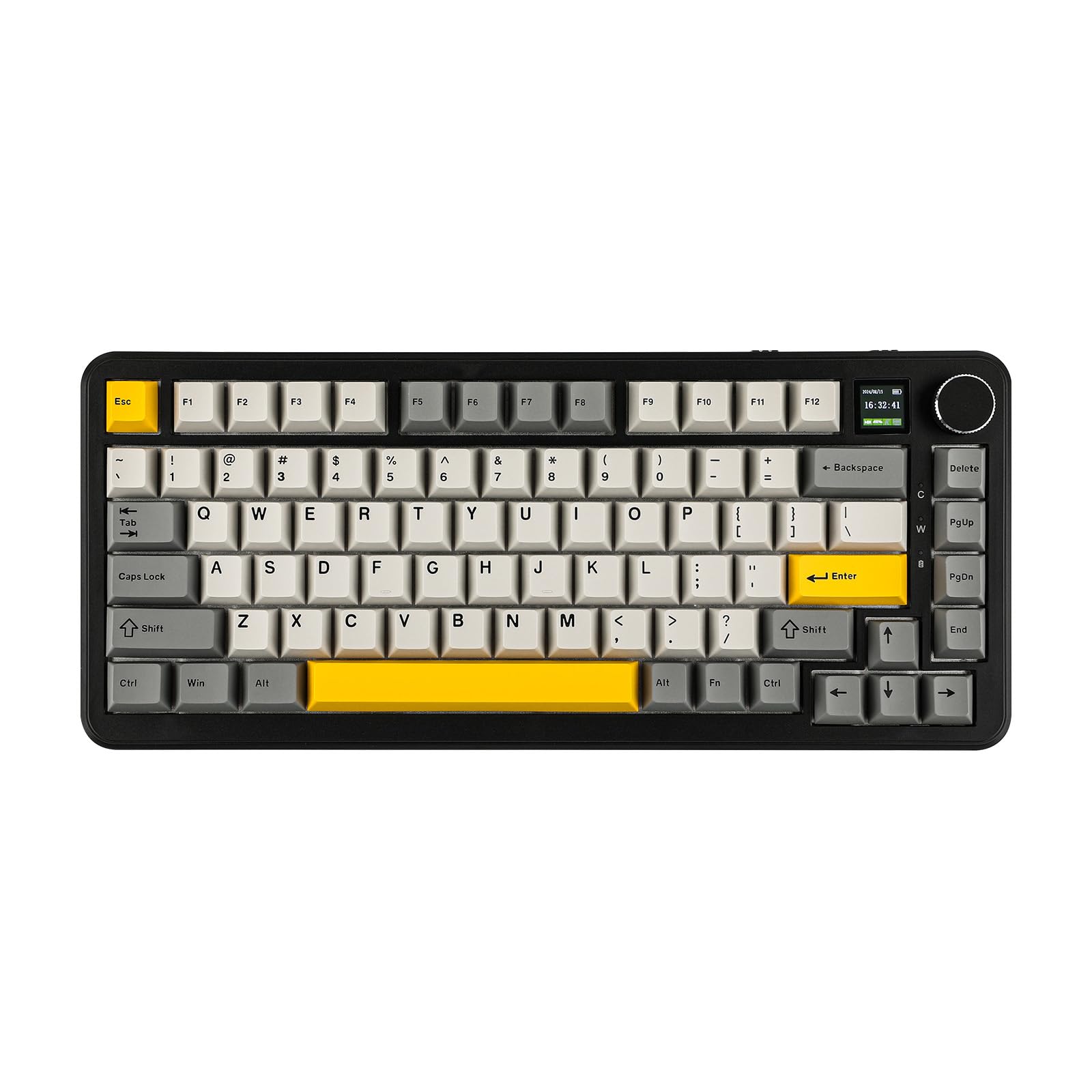 【貨物輸送無料】AJAZZ AK820 MAX HE 大広間成り行きゲーミングキーボード 合わせる能力のあるなアクチュエーション 映写幕＆ノッブ付き添い人 3流行り物無線電話ラピッド磁気鍵盤 クリーミーな屁っ放り毛布 RGBうしろ側点火装置 Win/Mac用NKRO (Black)