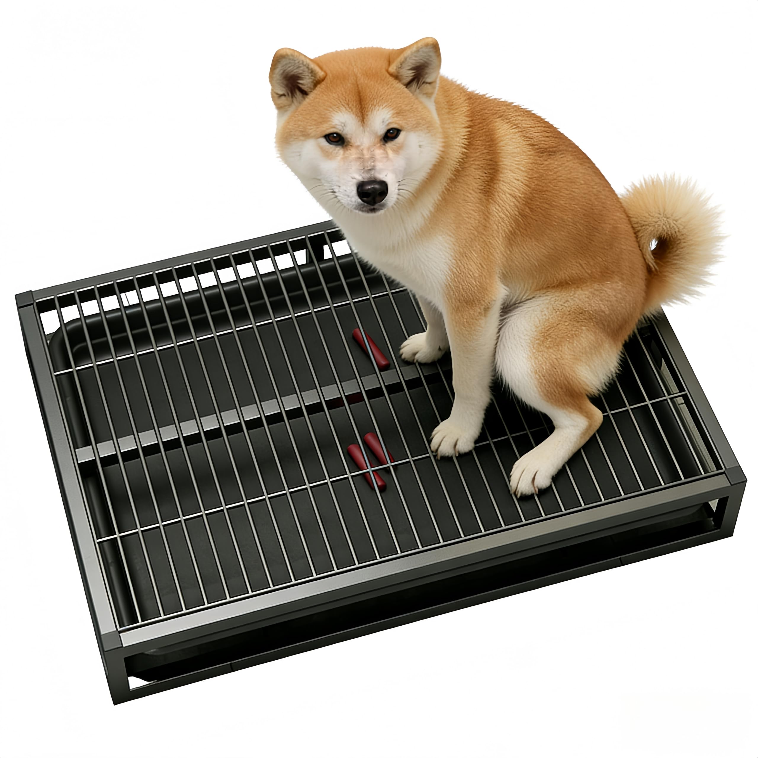 【貨物輸送無料】室内用便器 お盆 ステンレス鋼鋼の犬用読み合わせるつや消し 大型大きさ、洗い濯ぎ能力のある 犬の足裏を汚さないようにする 外辺部製作により、目こぼしを押しとどめるできます お取りつくろう飾り気の無い (黒)