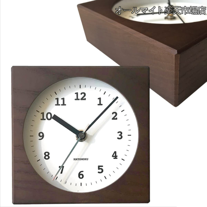 【送料無料】Dual use clock 4 ブラウン km-95BRRC 電波時計 掛け置き兼用 連続秒針 14cm｜オールマイト　店
