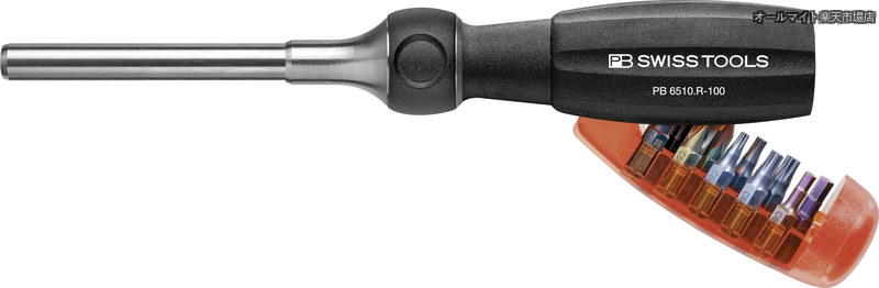【貨物輸送無料】SWISS TOOLS ピービースイスツールズ ビット10本組1/4HEXインサイダービットC6続きもの差替１番ウッド軸長100粍 6510.R-100