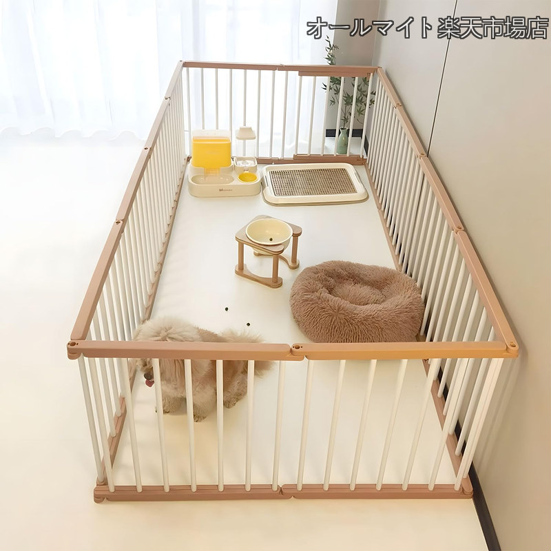 【貨物輸送無料】犬 倶楽部 部屋の入り口付き添い人 室内外兼用 親しさにレイアウト差しゆるす 折り畳み 愛玩動物伏せ籠 犬 ゲージ 多頭飼い 安全性のある柵 室内 小型犬 中型犬 精神的な統合飾り気の無い 幅183×奥ぶかさ93×高さ68糎 木色