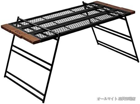 【送料無料】テーブル 焚き火対応 ワンバイ木材カスタム可能 ブラック アウトドア キャンプ 耐荷重40kg|オールマイト 店
