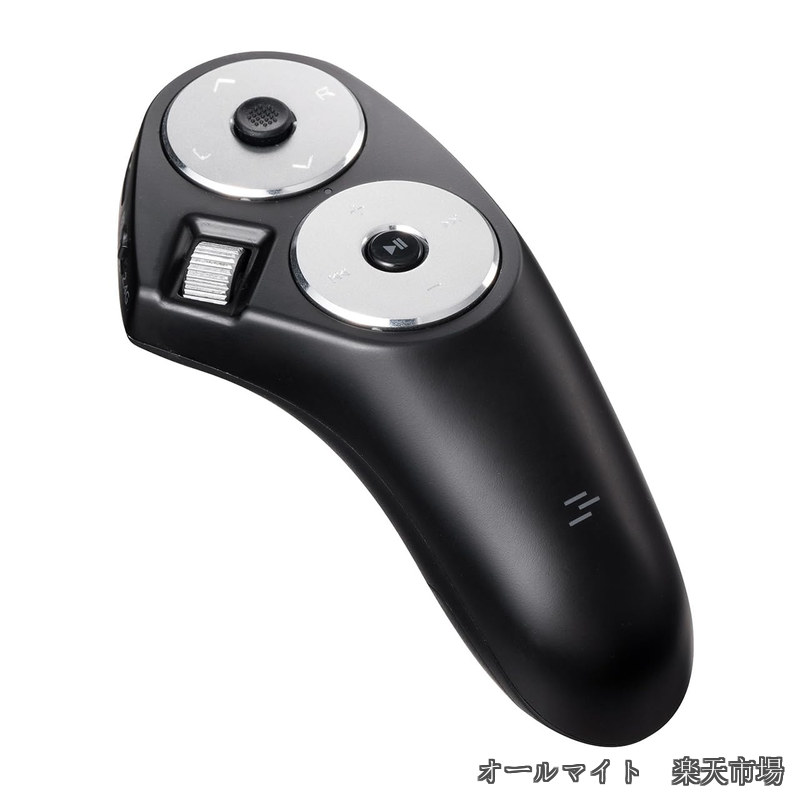【送料無料】サンワダイレクト 空中マウス ごろ寝マウス Bluetooth/2.4GHz メディアコントロールボタン搭載 PowerPoint・Keynote対応 Windows/Mac 充電式 400-MAWBT204BKN|オールマイト 店