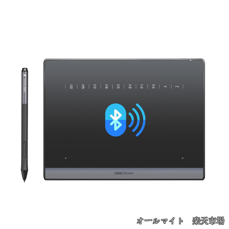 【送料無料】DigiDraw ワイヤレスペンタブレット TW410 16384 段階筆圧感知 バッテリーフリーペン搭載 イラスト?お絵描き対応 Windows/Mac/Android 対応 オンライン授業 OSU! ゲーム|オールマイト 店