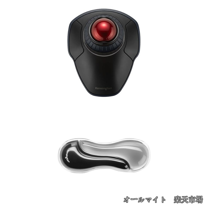 【送料無料】kensington オービットワイヤレストラックボール・リストレストセット (K70992JP+リストレスト Duo Gel グレー)|オールマイト 店