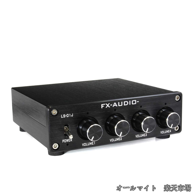 【送料無料】FX-AUDIO- LS-01J [ブラック] 4chラインスプリッター ＆ プリアンプ RCA出力を4分配｜オールマイト　店