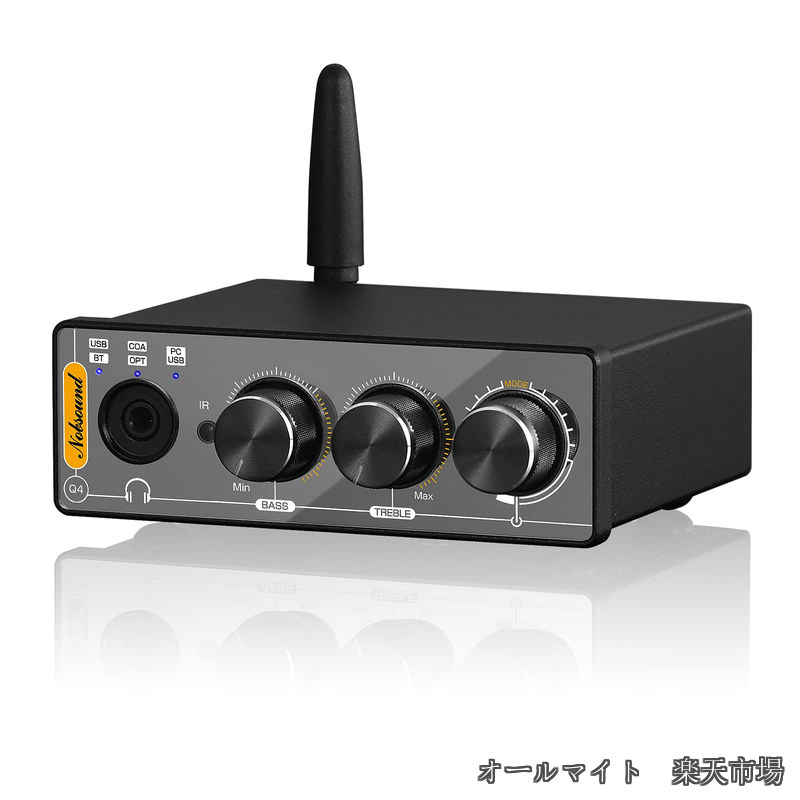 【送料無料】Nobsound Q4 192K Mini Bluetooth 5.0 ステレオ レシーバー USB DAC プレーヤーCOAX/OPT D/A オーディオ コンバーター ヘッドホンアンプ (Q4)｜オールマイト　店