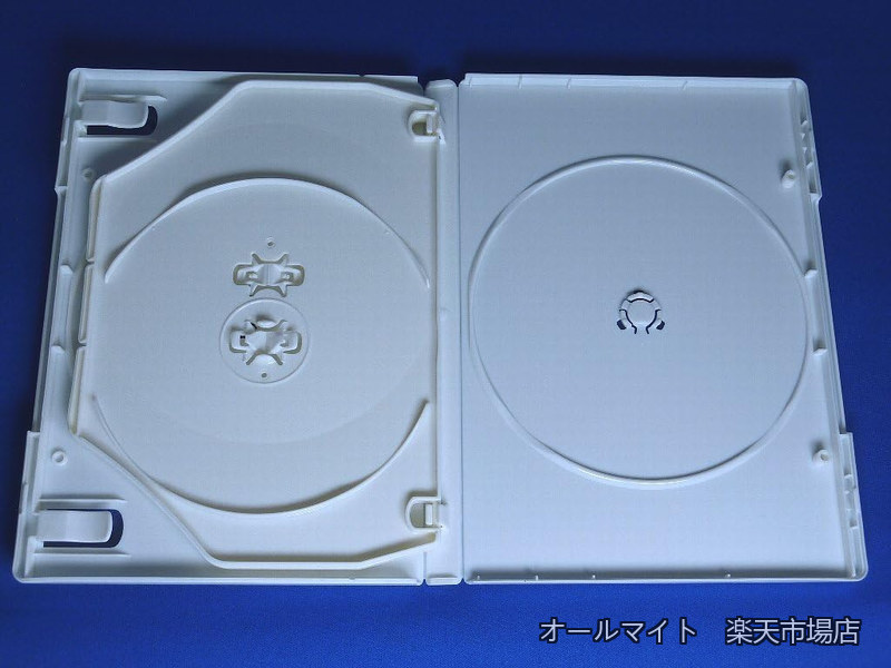 【送料無料】DVDトールケース 4枚収納 標準サイズ（15mm) CD/BD/DVDケース FD1180 (ホワイト 100枚)｜オールマイト　店