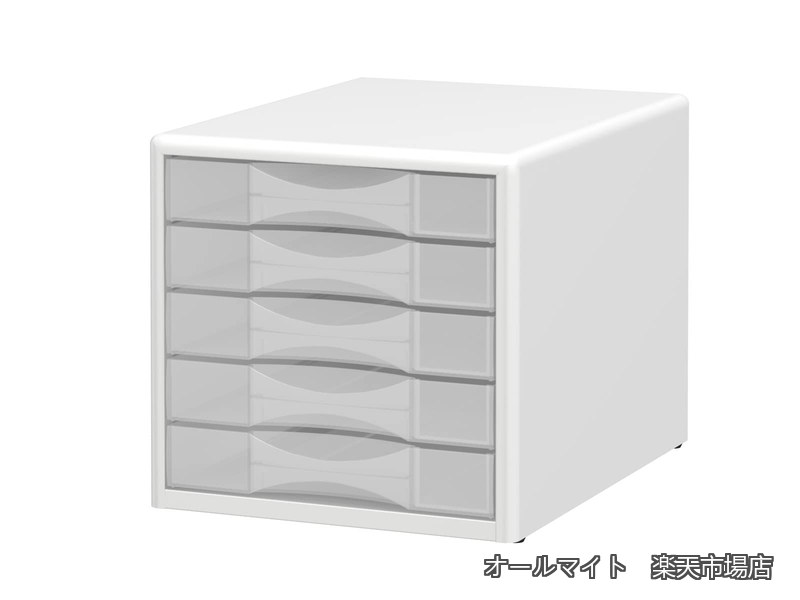 【送料無料】トヨダプロダクツ レターケース 卓上 引き出し 書類棚 A4 縦型 5段 スチール ホワイト LCS-05T|オールマイト 店