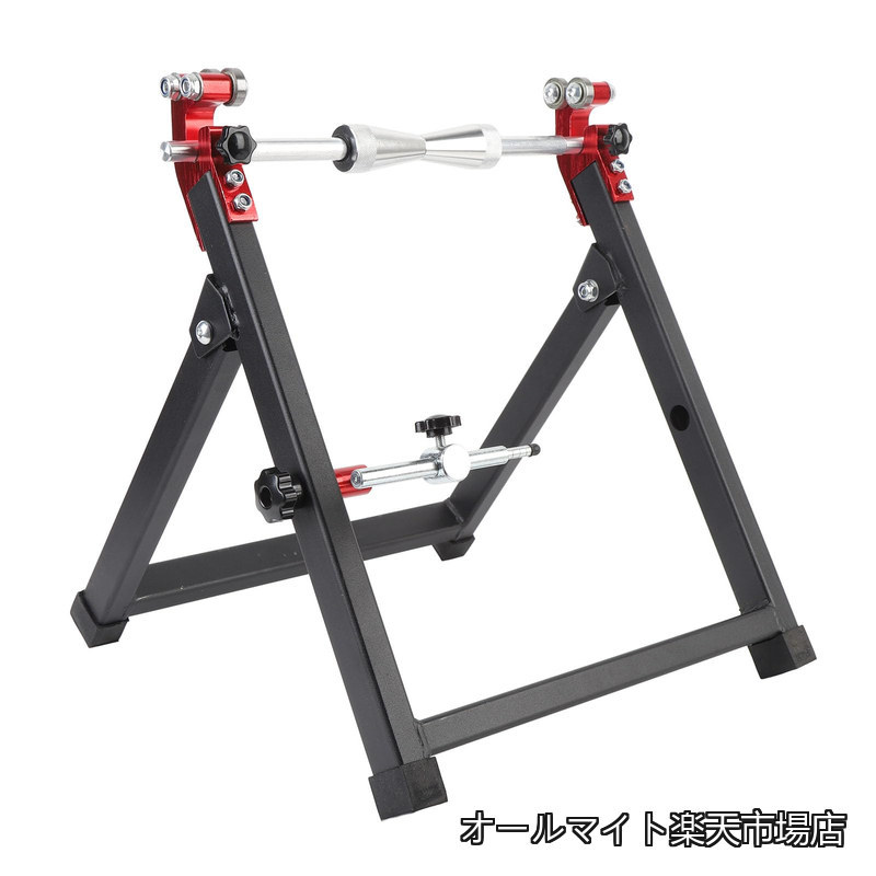 【送料無料】モーターサイクルホイールバランサートゥーイングスタンドポータブル折りたたみ式センタリングコーンリムタイヤバランサースポーツダートバイク｜オールマイト　店