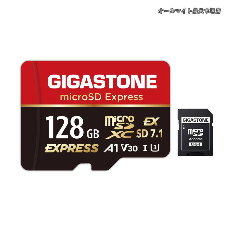 【送料無料】2 専用設計】GIGASTONE microSD Express microSDカード 128GB SD7.1 読み取り速度/書き込み速度最大 880/500MB/s A1 V30 U3|オールマイト 店