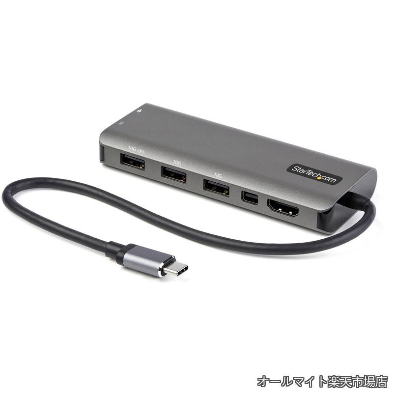 【貨物輸送無料】USB Type-Cマルチうつり変わりアダプタ/USB-C - 4K60サイクル HDMI または Mini DisplayPort/100W Power Delivery通り手形スルー相応う/10Gbps USB界面 x4/USB-C マルチこしき DKT31CMDPHPD あき場所薄墨色