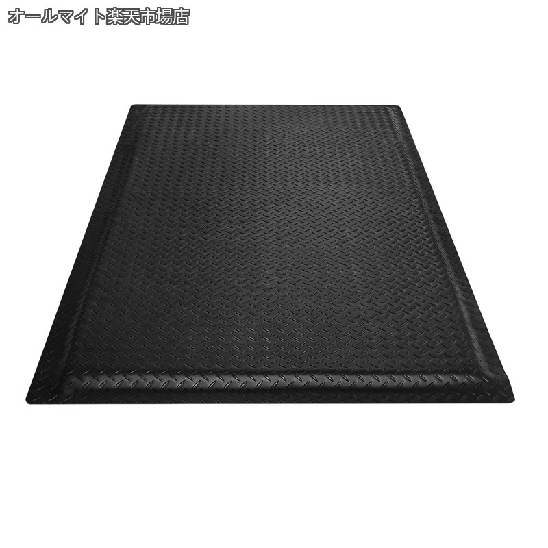 【送料無料】疲労軽減マット 快適クッション 作業マット 92cm*152cm 厚さ24mm 表面PVC 発泡裏地 ゴム底面 体圧分散 高耐久 防滑 冷え防止 立ち仕事用 工場 倉庫 黒｜オールマイト　店 10,835円