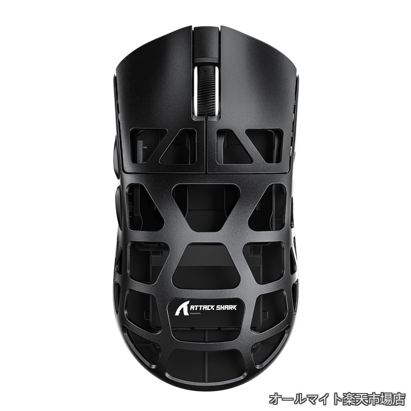【送料無料】SHARK R3 ゲーミングマウス 高耐久マグネシウム合金シェル ワイヤレス 46g超軽量 8Kポーリングレート 26000DPI 低遅延 2.4G/Bluetooth/USB有線 コイルケーブル付き グリップテープ付き 急速充電 PC PS5 Xbox Series X|S技適取得済み（ブラック）｜オールマイト　店