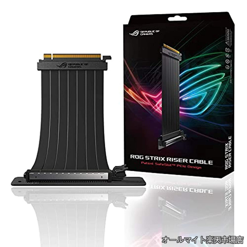 【送料無料】RS200 ROG STRIX RISER CABLE / 240 mm PCI-E 3.0 x 16ライザーケーブル、90度アダプター、SafeSlot デザイン、EMIシールド|オールマイト 店