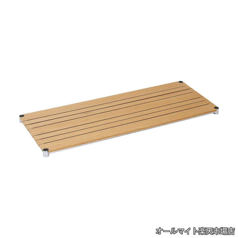 【送料無料】ルミナスラック スチールラックパーツ ウッドシェルフ 木製棚板 ミゾ有 ナチュラル 幅121.5×奥行46cm WS1245-NA スリーブ無し 棚板のみ スチールフレーム 天板 耐荷重80kg 頑丈 幅120 奥行45モデル ポール径25mm|オールマイト 店
