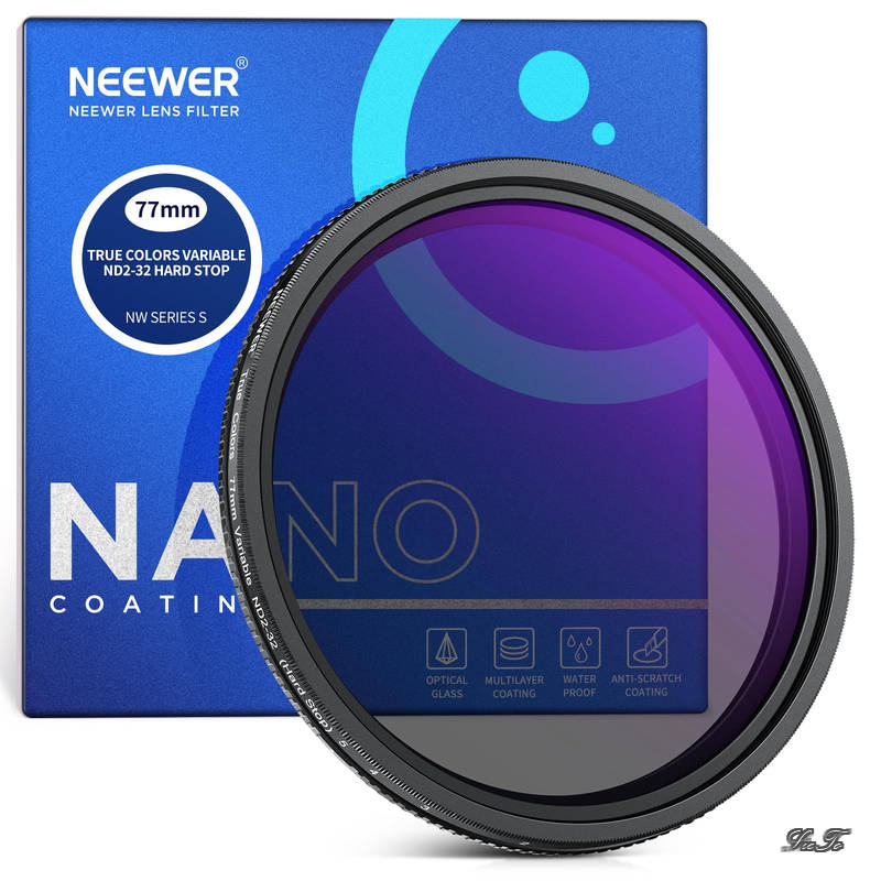【送料無料】77mm トゥルーカラー可変NDフィルター ハードストップ ND2-32 (1-5ストップ) 限定減光フィルター マルチコーティングHD光学ガラス/Xクロスなし/アルミフレーム/防水/キズ防止/指紋防止|オールマイト 店