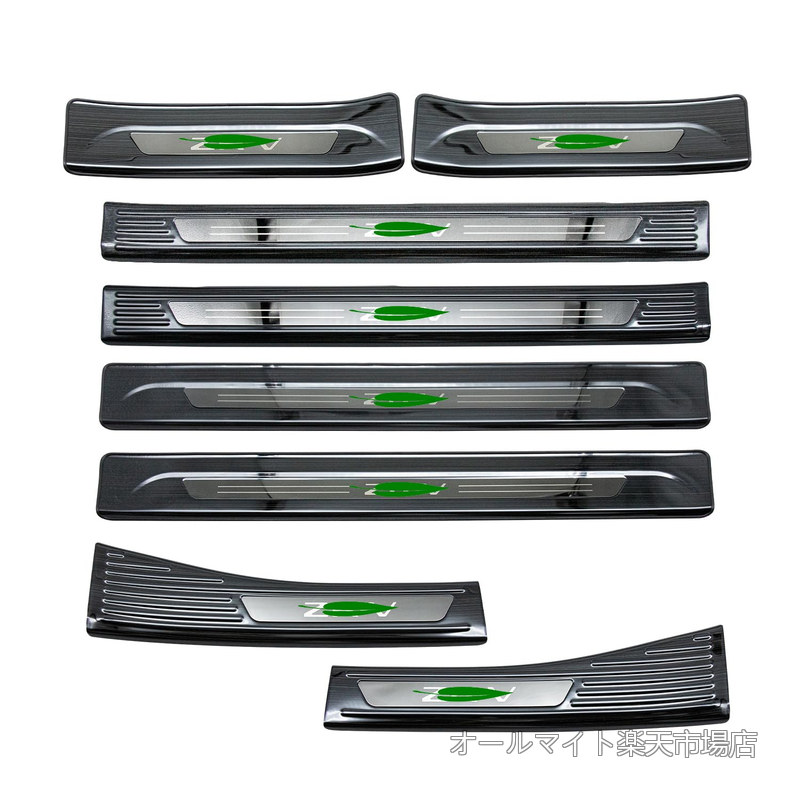 【送料無料】適合 新型ZR-V RZ系 2023年 対応 スカッフプレート サイドステップ ステップガード 汚れ防止 滑り止め 傷防止 インテリアパネル アクセサリー ステンレス 内外側 8PCS【ブラックヘアライン】ZRVA-MKNWB｜オールマイト　店