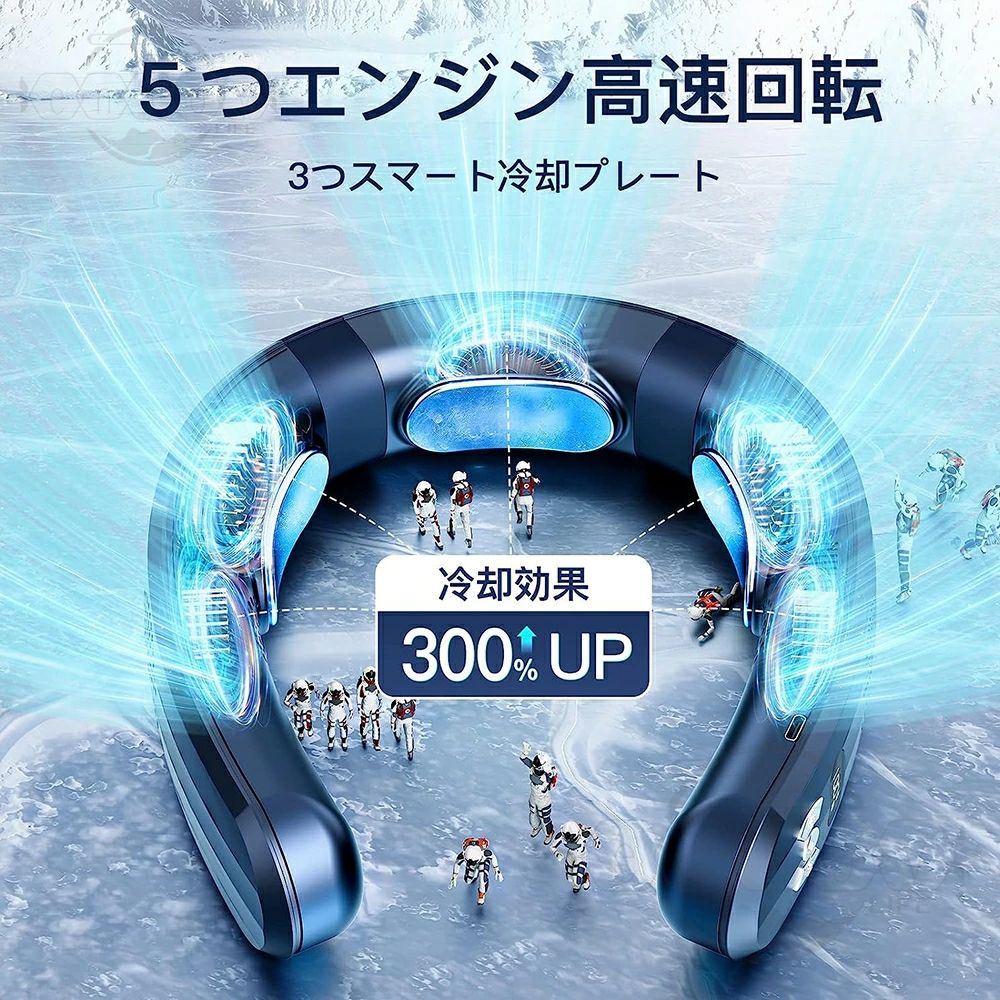 温風 冷温両用 先端半導体冷却 羽なしネッククーラー 冷却プレート付 首掛け扇風機 ネックファン|alloneall