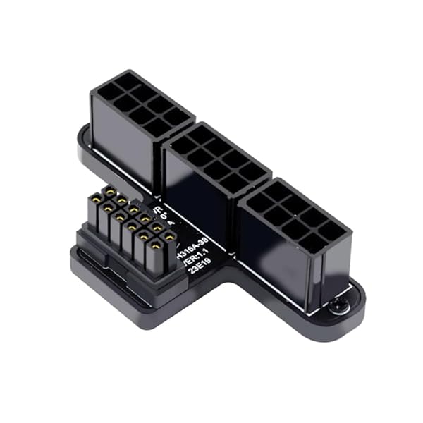 CYアダプタ 12VHPWR ATX3.0 PCI-E 5.0 パワーモジュラーから3つのATX 8Pアダプタ 4080 5090TI 16いの一番 12+4P グラフィクス歌留多用 (下方へ90度)