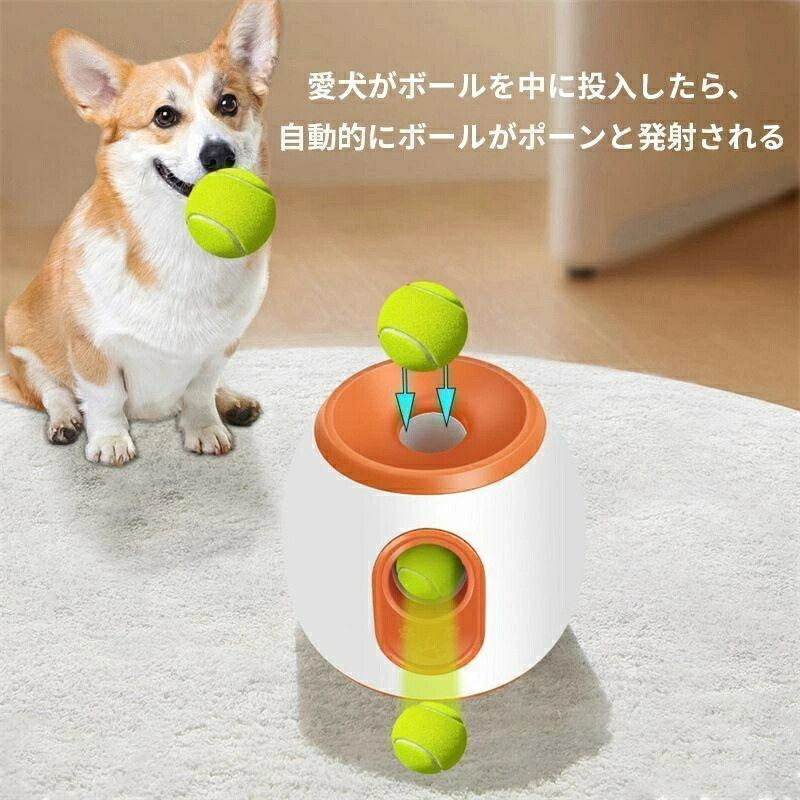 愛玩動物手あそび ボールランチャー 犬用どんぶり鉢 自動小銃テニスボールランチャー 自動小銃 投げ 据えつける機 知育手あそび 小型犬 中型犬用 どんぶり鉢3個付き添い人