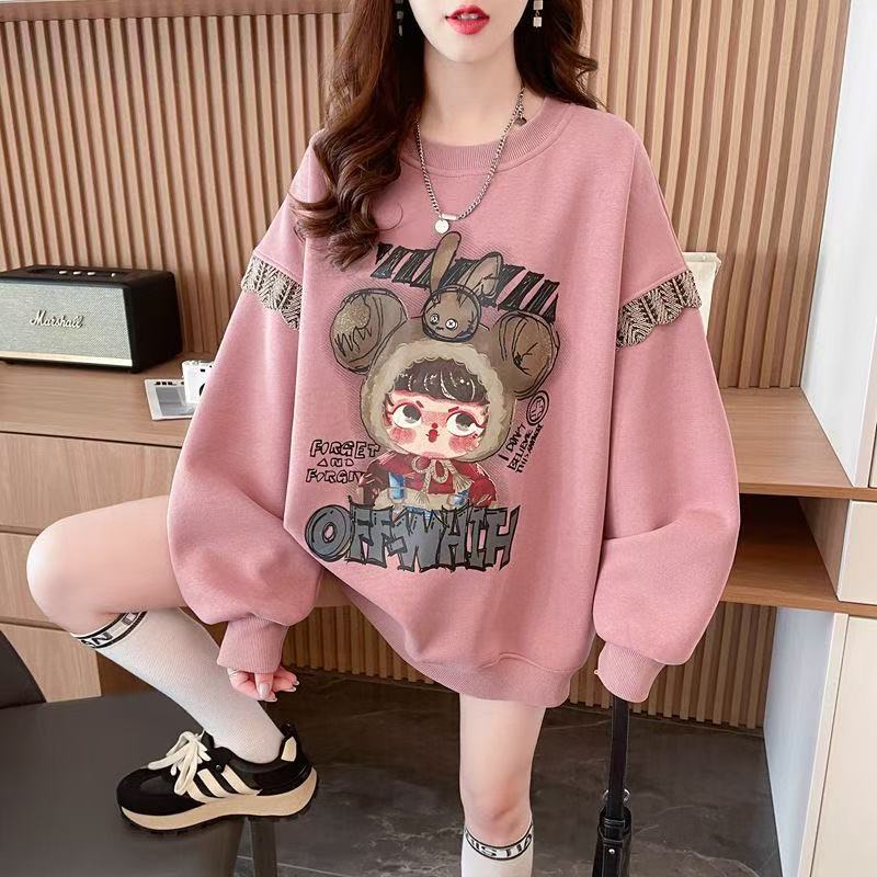 トレーナー レディーストップス レディース トップス 可愛いトレーナー レディース洋服 普段着 レディーストレーナー レディーストレーナー プリント 春秋 秋服 春服 長袖 ゆったり 体型カバー カジュアル 大人コーデ 大人カワイイ お出かけ SLUC178(3色M-XL)