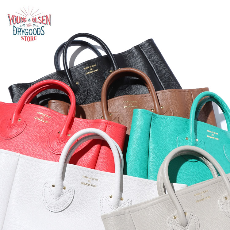 【送料無料】 YOUNG&OLSEN/EMBOSSED LEATHER TOTE M トートバッグ 本革バッグ 牛革 春 夏 秋 冬 通勤 普段使い カジュアル ホワイト ブラック ブラウン ベージュ MADE IN JAPAN 日本製 ヤングアンドオルセン YO2401-GD003|メンズセレクトショップallow