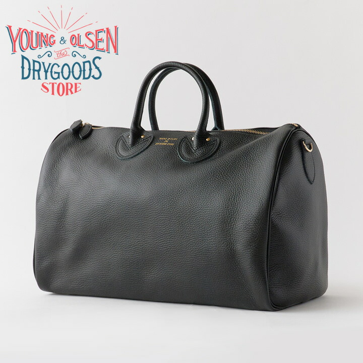 【送料無料】YOUNG&OLSEN The DRYGOODS STORE ヤングアンドオルセン レディース 春 夏 秋 冬 通勤 普段使い ホワイト ブラック ブラウン ベージュ EMBOSSED LEATHER D BOSTON M レザー ボストンバッグ