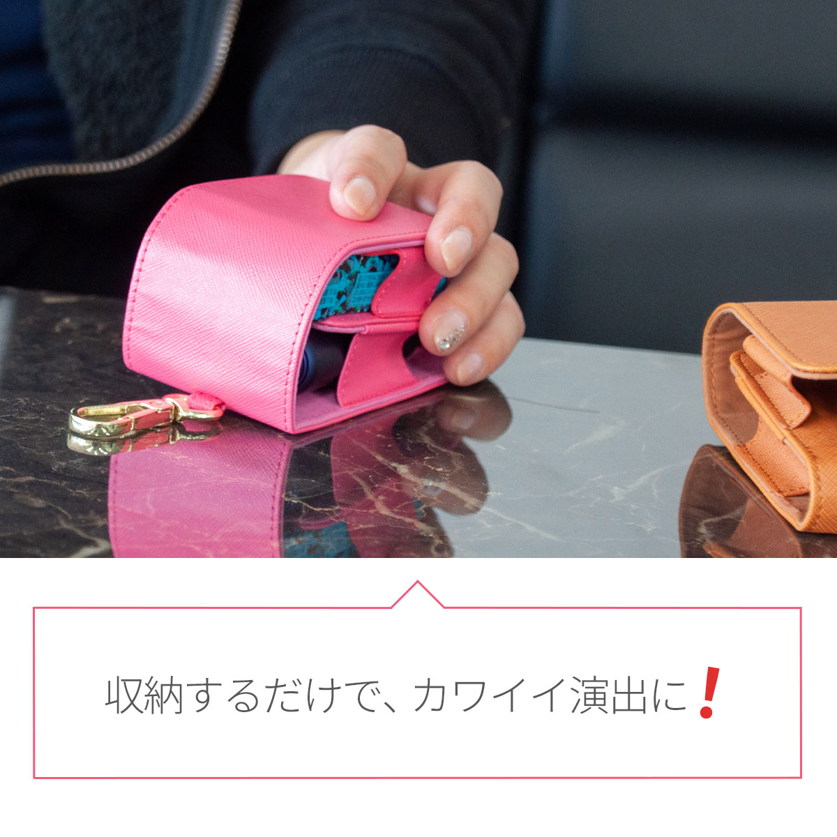 glohyper対応ケースグローハイパー対応ケースサフィアーノレザー革ポーチ型カバーストラップ付コンパクト本体収納ネオスティック収納ホルダーHIGHFIVEブランド