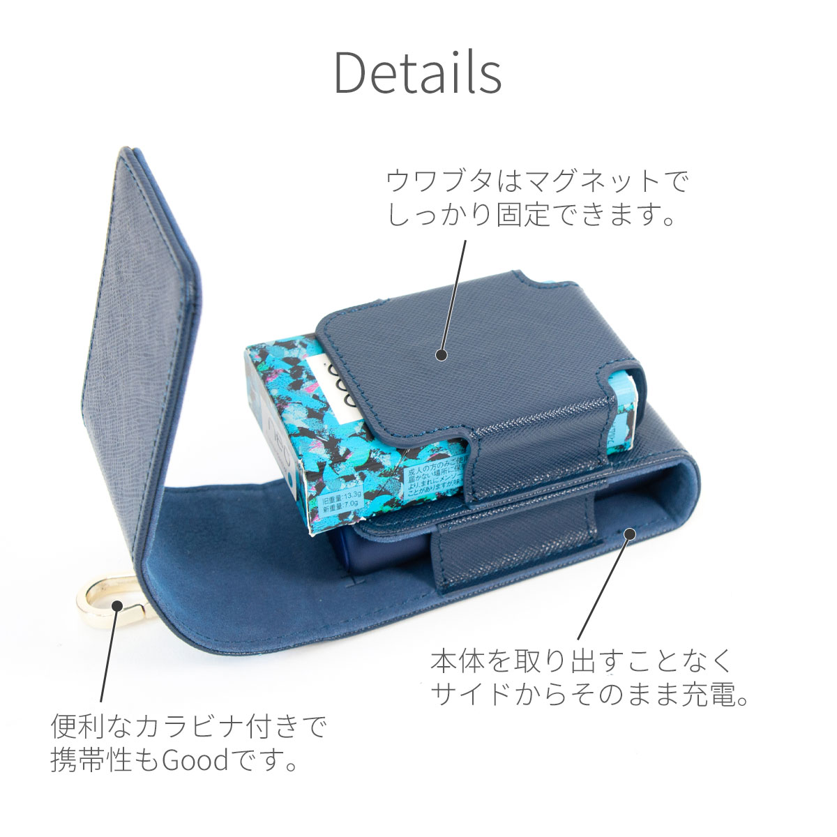 glohyper対応ケースグローハイパー対応ケースサフィアーノレザー革ポーチ型カバーストラップ付コンパクト本体収納ネオスティック収納ホルダーHIGHFIVEブランド