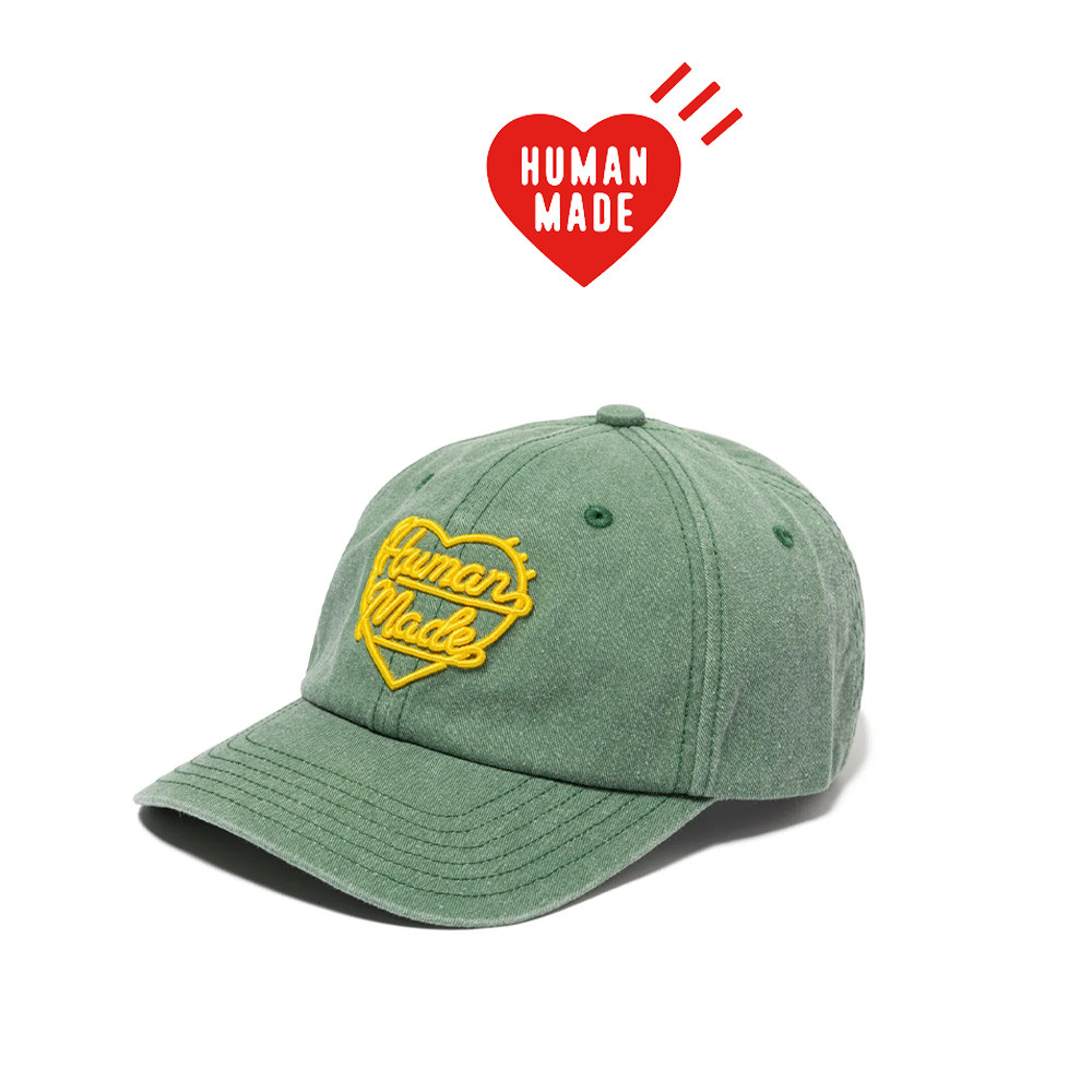 日本未入荷 HUMANMADE ヒューマンメイド 6パネル キャップ 帽子 韓国キャップ グリーンイエロー ワンサイズ 男女兼用 HM27GD011｜jelly